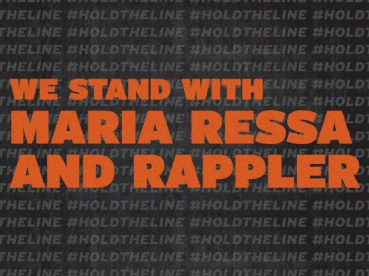 #HoldTheLine Coalition calls for criminal tax charge to be dropped as Maria Ressa returns to court